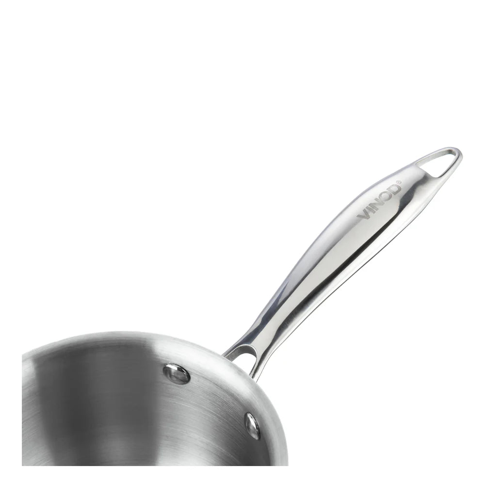 Vinod Platinum Triply Stainless Steel Saucepan with Lid