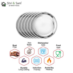 Stainless Steel 6 PCS Full Plate Delight