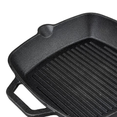 Vinod Legacy Pre - Seasoned Cast Iron Square Griddle - 24 cm (Induction Friendly)