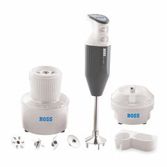 BOSS Genius 275 watts Hand Blender, 2 speed control, chutney & chopper Jar, 5 Years Warranty