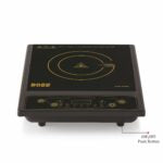 BOSS Chefmax 1600 Watts Induction Cooktop, Menu Option, Soft Touch Button, temperature adjustment, Black