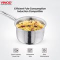 Vinod – Claro Heavy Gauge Stainless Steel Hammered Sauce Pan, 1.5 mm