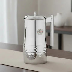 Vinod Stainless Steel Hammered Magnum Water Pitcher / Jug with Cover – 1700 ml