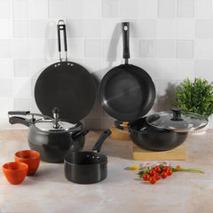 Vinod Hard Anodised Bridal Cookware Set - 5 Pieces (Induction Friendly)