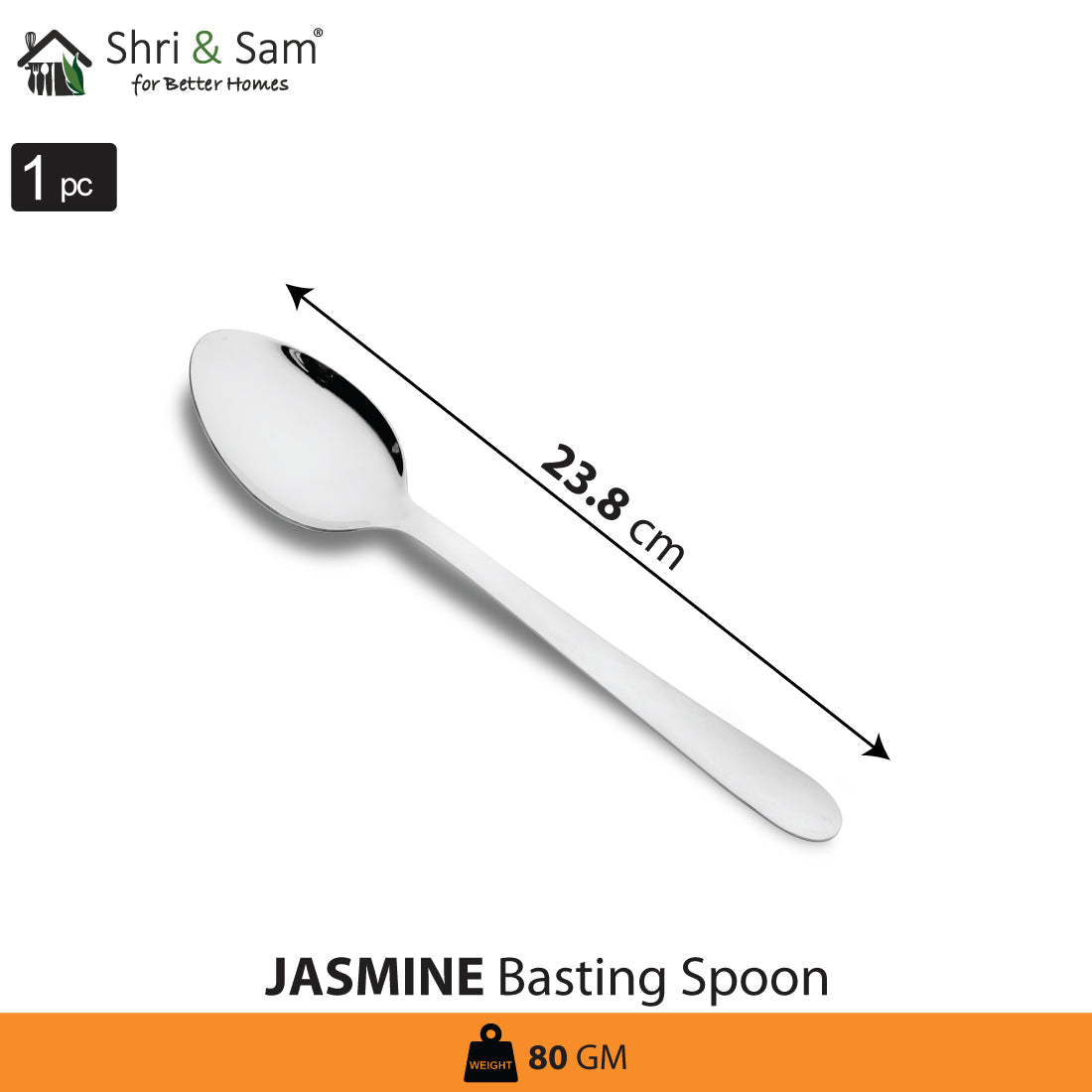 Stainless Steel Basting Spoon Solid Jasmine