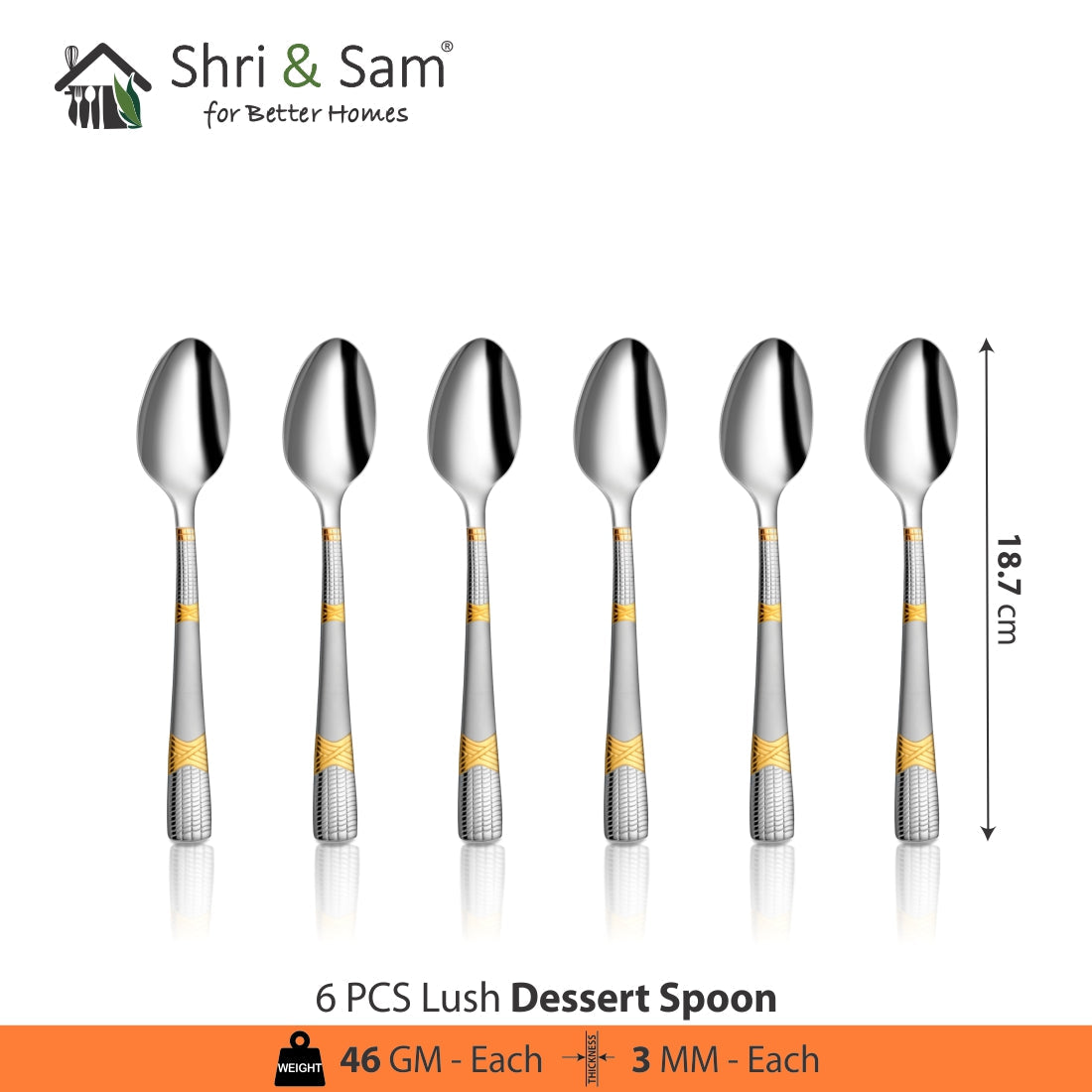 Stainless Steel 24 PCS Cutlery Set with Dessert Soup Spoon Lush