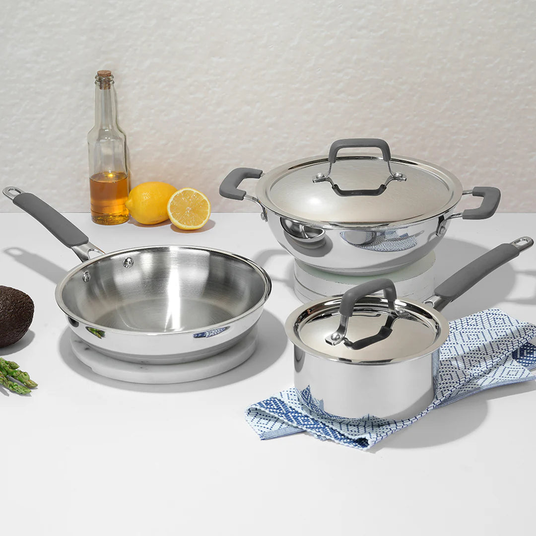 Vinod Platinum Triply Luxe 5 pc Set (with Lids)