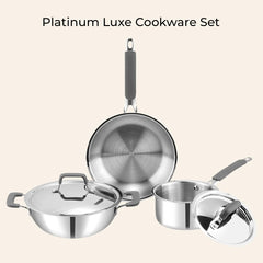 Vinod Platinum Triply Luxe 5 pc Set (with Lids)