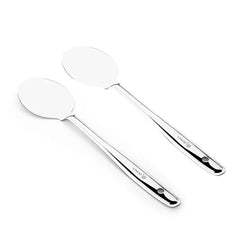 Vinod Stainless Steel Paratha Palta 34 cm Cooking Turner for Chapati, Dosa, Uttapam, Roti & Paratha Flat Plain Cooking Spoon Steel Spatula I Must Have Kitchen Tools I Set of 2