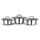 Vinod Oxford Stainless Steel Saucepot Set (Induction Friendly)