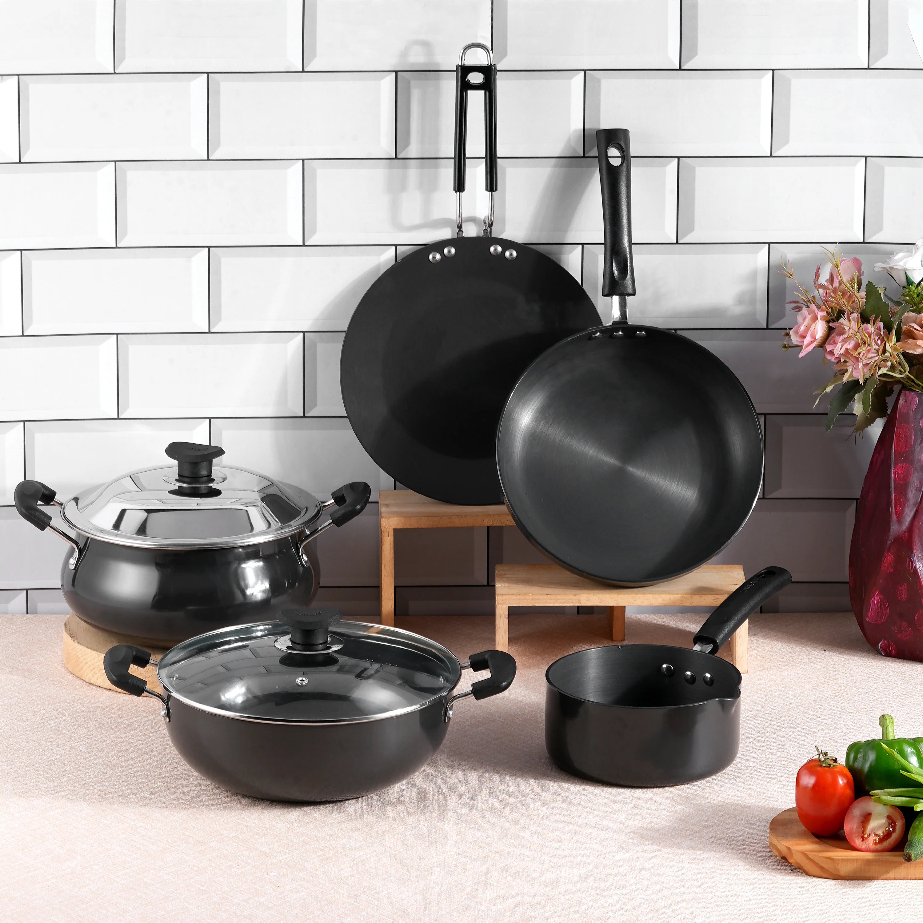 Vinod Hard Anodised Handi with Lid (Induction Friendly)