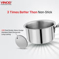 Vinod – Claro Heavy Gauge Stainless Steel Sauce Pan (Plain), 1.5 mm