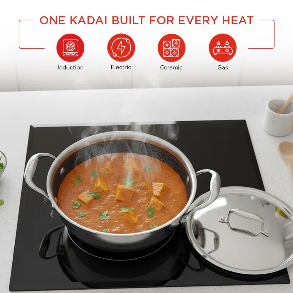 Vinod Platinum SAS Pro Extra Deep Kadai (Induction Compatible)