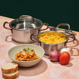 Vinod Oxford Stainless Steel Saucepot Set (Induction Friendly)