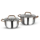 Vinod Oxford Stainless Steel Saucepot Set (Induction Friendly)