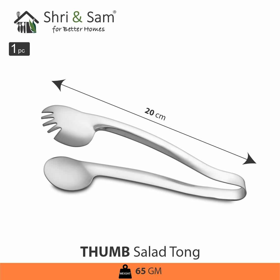 Stainless Steel Salad Tong Thumb