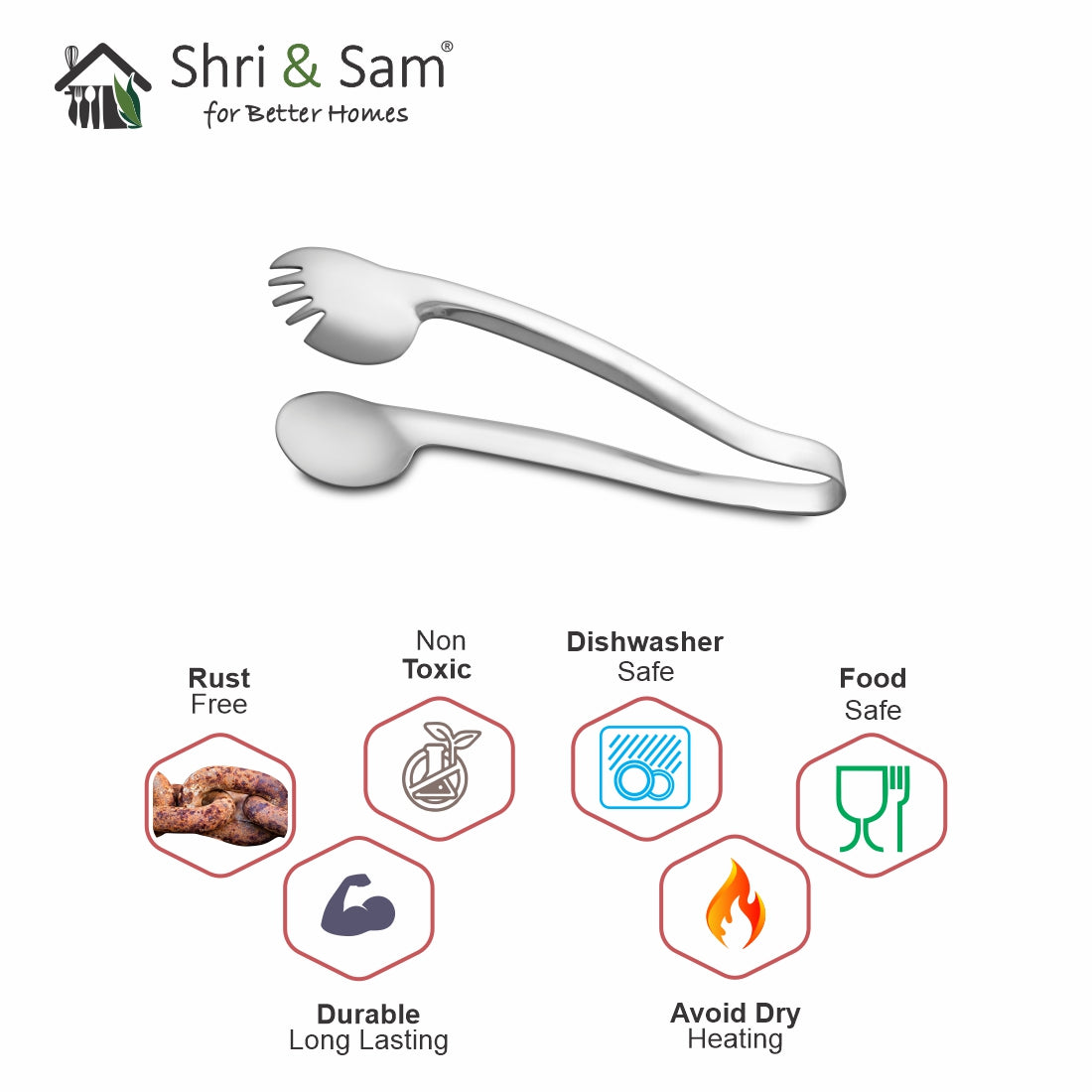 Stainless Steel Salad Tong Thumb