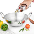 VINOD Stainless Steel Oil Pot 1000 ml with Anti-Drip Spout, High-Quality Stainless Steel, Rust Free, Easy to Clean & Dishwasher Safe