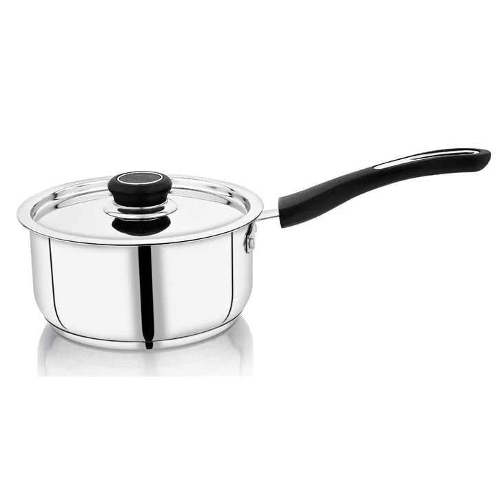 DONIV Stainless Steel Sorrento Saucepan with Steel Lid  Sandwich Bottom, Induction Friendly and Dishwasher Safe