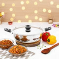 DONIV Stainless Steel Sorrento Sandwich Bottom Kadai with Steel Lid 24 cm -Induction Friendly
