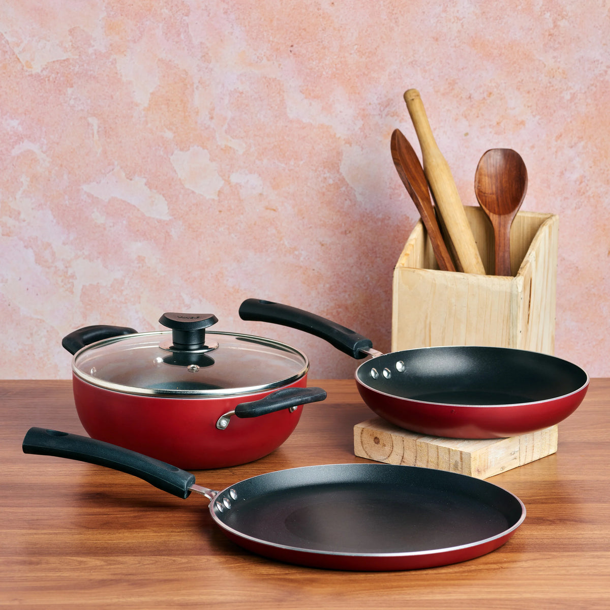 Vinod Zest Inducto 3 Piece Combo Set (Induction Friendly)