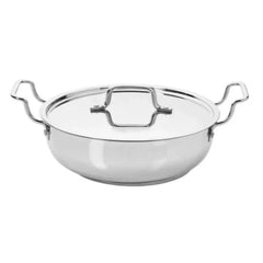 Doniv Stainless Steel Sandwich Majestic Bottom Kadai with Steel Lid – Induction Friendly