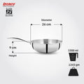 Doniv Titanium Triply Stainless Steel Wok