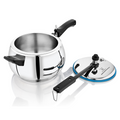 Doniv Stainless Steel Sandwich Bottom Pressure Cooker With Inner Lid  (Amaze Series) – Induction Friendly