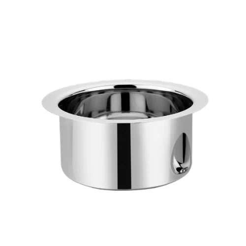 VINOD Stainless Steel Induction Friendly Flat Bottom Tope 4 Pieces Set 3.7 Ltr, 4.6 Ltr, 5.5 Ltr & 6.7 Ltr With Strong Durable Steel