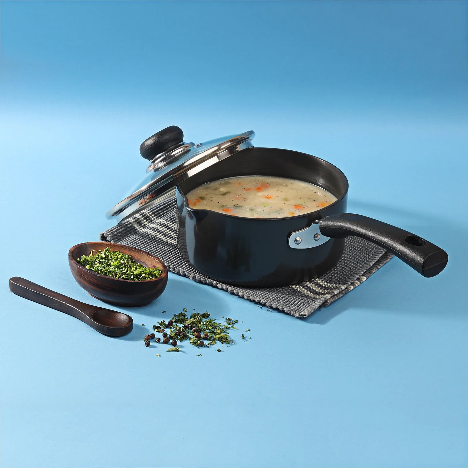 Vinod Hard Anodised Saucepan with Lid