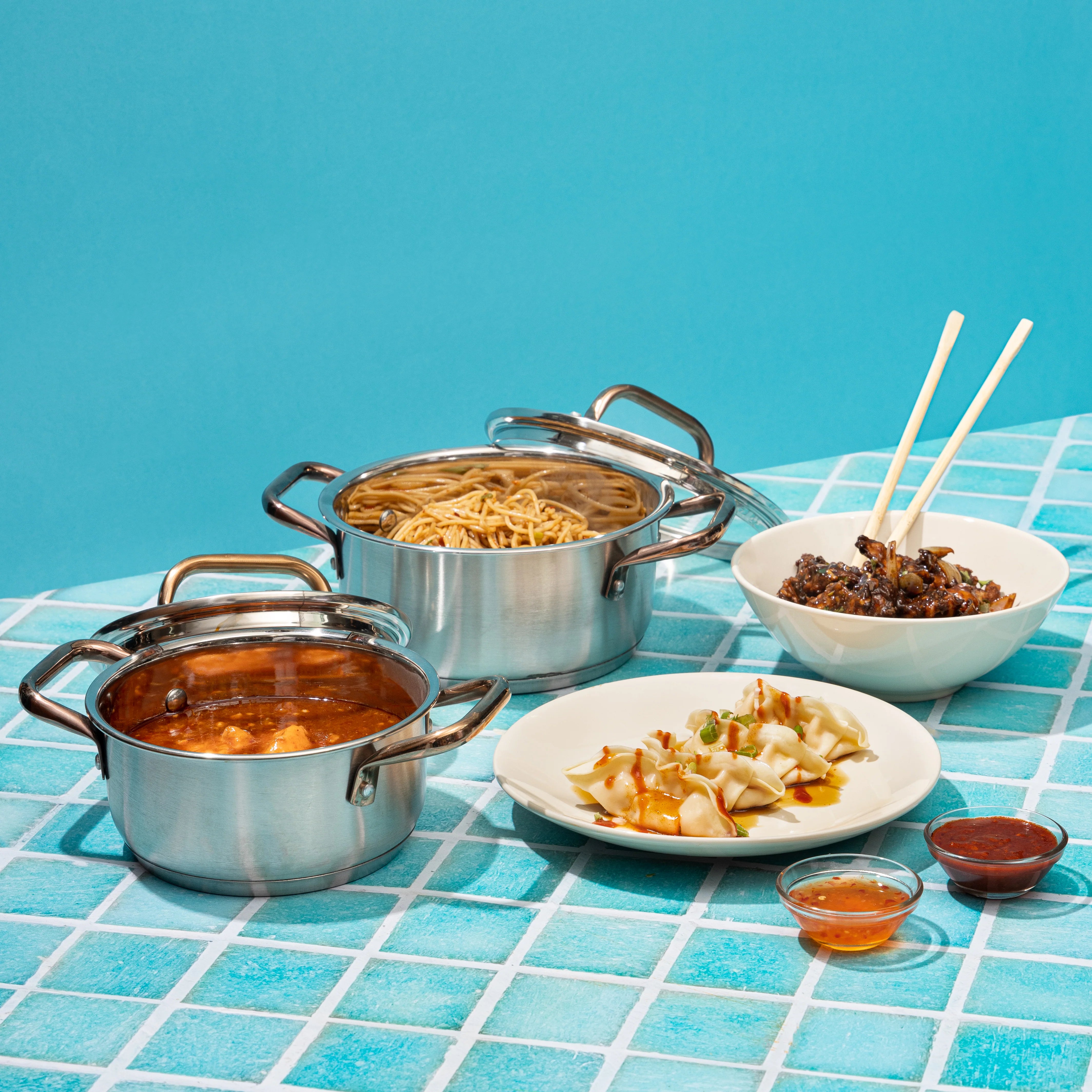 Vinod Oxford Stainless Steel Saucepot Set (Induction Friendly)
