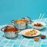 Vinod Oxford Stainless Steel Saucepot Set (Induction Friendly)