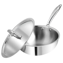Vinod Platinum Triply Stainless Steel Deep Frypan (Induction Friendly)