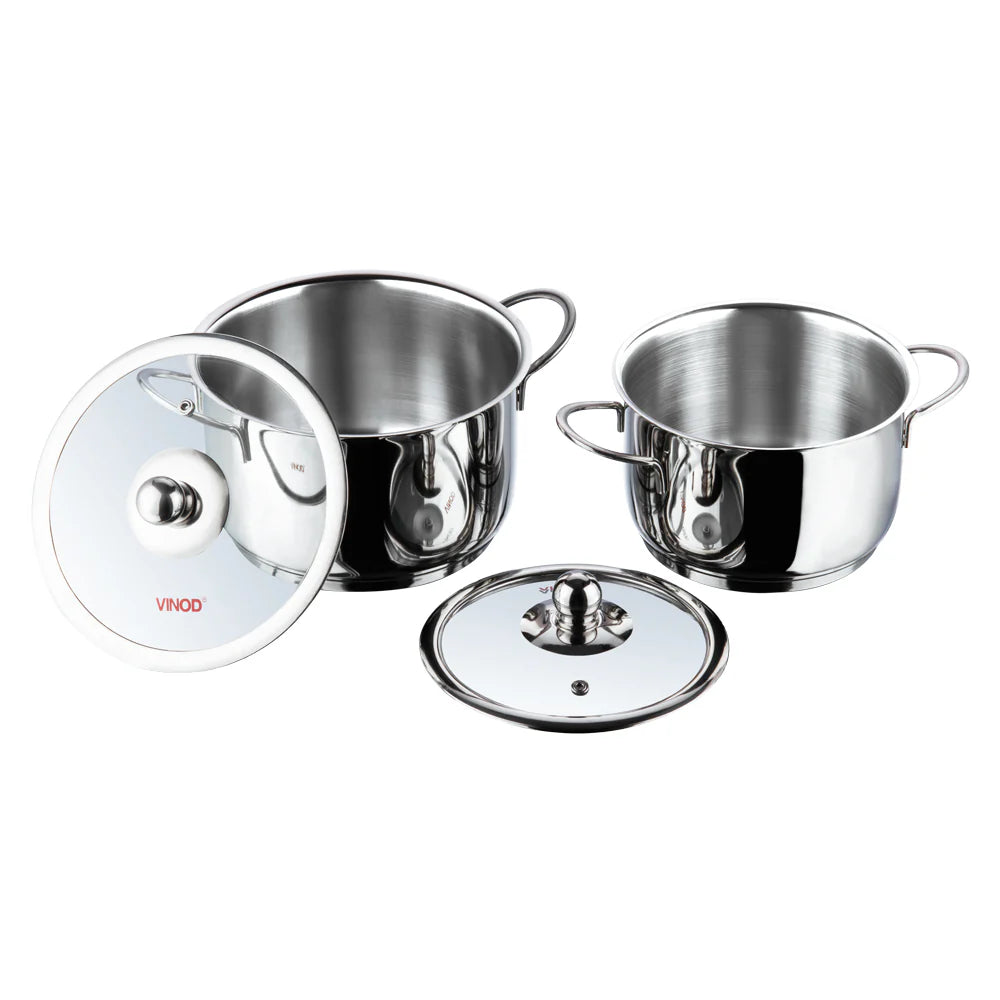 Vinod Stainless Steel Tuscany Combo Set with Lid (Induction Friendly)