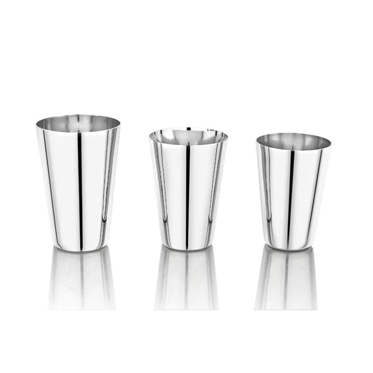 Vinod Stainless Steel Plain Glass, Set of 6 Pieces, No.7 – Capacity 300 ml