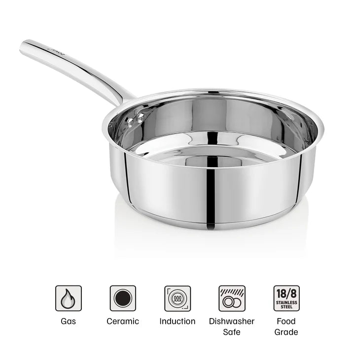 Doniv Majestic Stainless Steel Sandwich Bottom Fry Pan – Induction Friendly