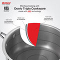 Doniv Titanium Triply Stainless Steel Sauce Pan with Cover Induction Friendly