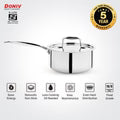 Doniv Titanium Triply Stainless Steel Sauce Pan with Cover Induction Friendly