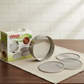 VINOD Stainless Steel 4 in 1 Chalni Set for Flour, Authentic Steel, Rust Free, Easy to Clean and Dishwasher Safe