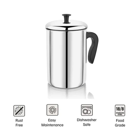 Vinod Stainless Steel Aqua Jug Covered – 2200 ml