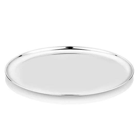 Vinod Stainless Steel Bangla Bogi Plate, Lunch & Dinner Plate, Set of 6 pieces, Diameter 29 cm