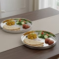 Vinod Stainless Steel Beeding Khumcha Thali set of 2