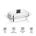 VINOD Stainless Steel Butter Dish With Butter Knife & Lid, Highest Grade Steel Build, Rust Free Finish And Dishwasher Safe Design