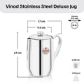 Vinod Stainless Steel Delux Jug Covered