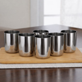 VINOD Stainless Steel Juicee Glass Set of 6 Highest Grade Steel, Tough & Strong, Dishwasher Safe, Rust Free, Long Lasting