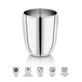 VINOD Stainless Steel Mango Glass Set of 6 - 300 ml with Highest Grade Steel, Mirror Finish, Rust Free, Strong and Tough, Dishwasher Safe