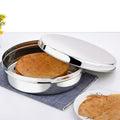 VINOD Stainless Steel Papad Dabba with Mirror Finish, Tough & Strong Build, Rust Free, Easy to Clean & Dishwasher Safe