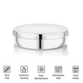 VINOD Stainless Steel Papad Dabba with Mirror Finish, Tough & Strong Build, Rust Free, Easy to Clean & Dishwasher Safe
