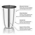 VINOD Stainless Steel Passion Glass Set of 6 - 300 ml with Highest Grade Steel, Mirror Finish, Long Lasting & Durable, Dishwasher Safe