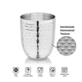 Vinod Stainless Steel Premium Glass (Hammered) – Six Glasses in one Box (300 ml)